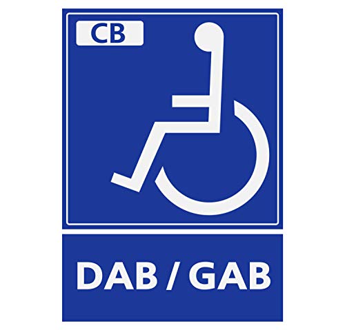 Panneau Rigide Handicapé - Personne à mobilité réduite Distributeur Automatique CB Dab/GAB 12x16cm épaisseur 3mm
