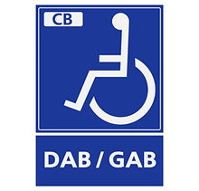Panneau Rigide Handicapé - Personne à mobilité réduite Distributeur Automatique CB Dab/GAB 15x20cm épaisseur 3mm
