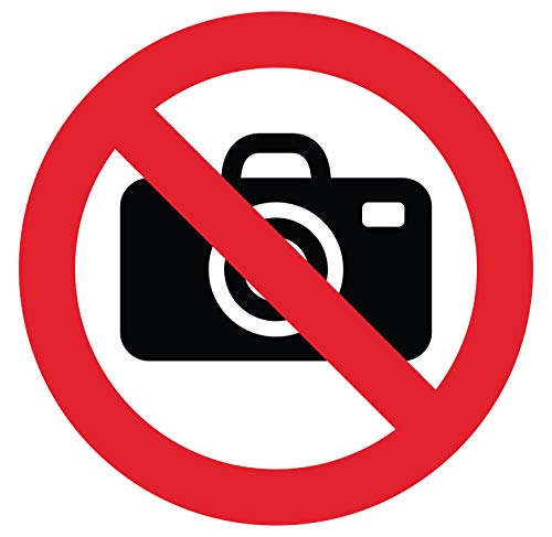 Panneau Rigide Interdit de photographier Diamètre 25x25cm épaisseur 3mm