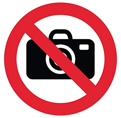 Panneau Rigide Interdit de photographier Diamètre 25x25cm épaisseur 3mm