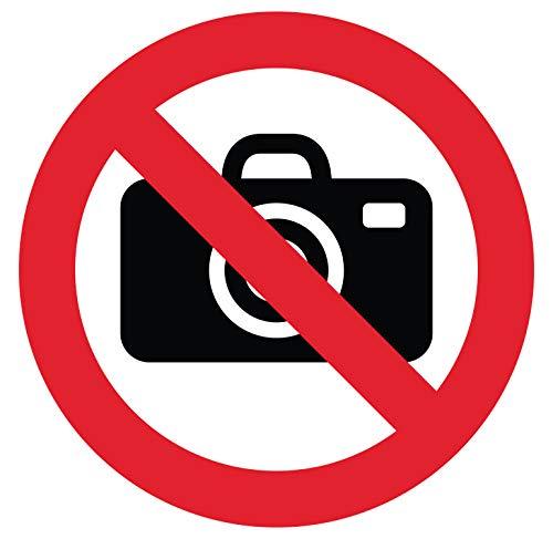 Autocollant Stickers Interdit de photographier Diamètre 20x20cm - supstick.fr