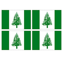 Supstick Lot de 4 Autocollants Stickers Drapeau de Pays Nation iles de Norfolk Format 12x8cm