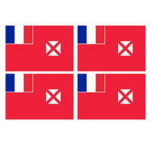 Supstick Lot de 4 Autocollants Stickers Drapeau de Pays Nation Wallis et Futuna Format 6x4cm