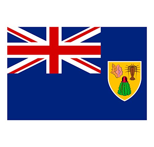Panneau Rigide Format 18x12cm Drapeau de Pays Nation Les Turques et caiques épaisseur 3mm