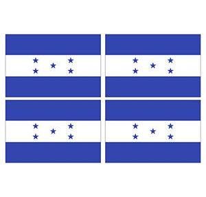 Supstick Lot de 4 Autocollants Stickers Drapeau de Pays Nation Honduras Format 6x4cm