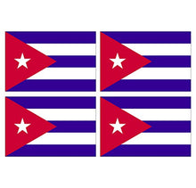 Supstick Lot de 4 Autocollants Stickers Drapeau de Pays Nation Cuba Format 6x4cm