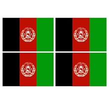 Supstick Lot de 4 Autocollants Stickers Drapeau de Pays Nation Afghanistan Format 12x8cm