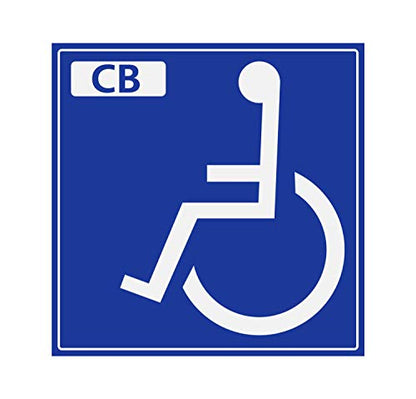 Panneau RigideHandicapé - Personne à mobilité réduite Distributeur Automatique CB 25x25cm épaisseur 3mm