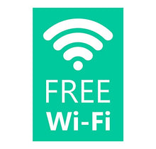 Panneau Rigide Format 12x17,5 Free WiFi pour Magasin et Restauration de Couleur Vert épaisseur 3mm