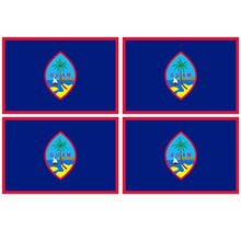 Supstick Lot de 4 Autocollants Stickers Drapeau de Pays Nation guahan Format 12x8cm