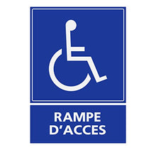 Panneau Rigide Handicapé - Personne à mobilité réduite Rampe d’accès 15x20cm épaisseur 3mm
