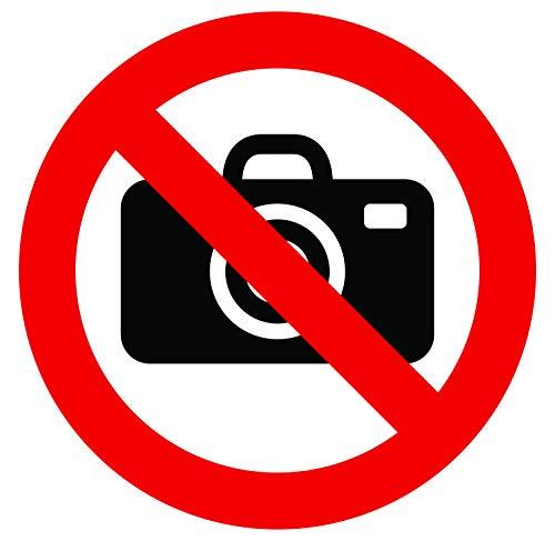 Autocollant Stickers Interdit de photographier Diamètre 15x15cm - supstick.fr