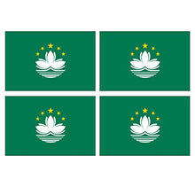 Supstick Lot de 4 Autocollants Stickers Drapeau de Pays Nation Macao Format 12x8cm