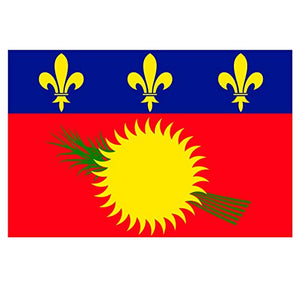 Supstick Lot de 8 Autocollants Stickers Drapeau de Pays Nation Guadeloupe Format 3x2cm