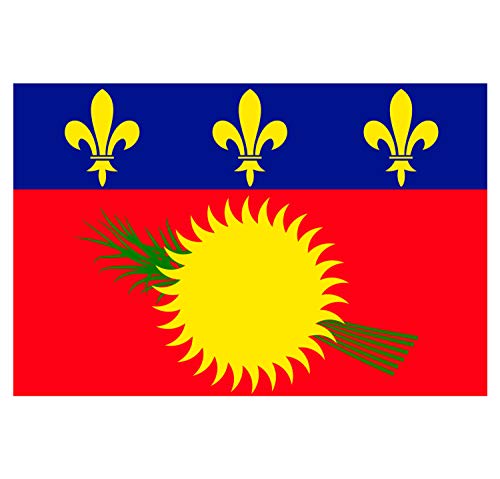 Supstick Lot de 8 Autocollants Stickers Drapeau de Pays Nation Guadeloupe Format 3x2cm