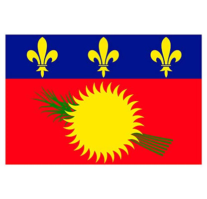 Panneau Rigide Format 18x12cm Drapeau de Pays Nation Guadeloupe épaisseur 3mm