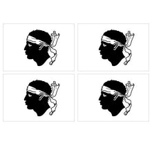 Supstick Lot de 4 Autocollants Stickers Drapeau de département région française Corse Format 6x4cm