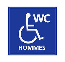 Supstick Autocollants Stickers Handicapé - Personne à mobilité réduite WC Hommes 15x15cm