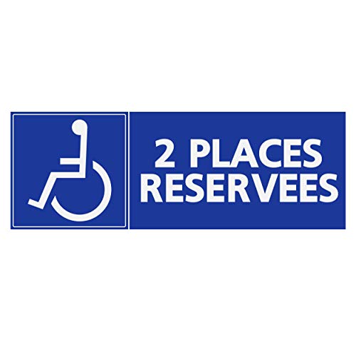 Supstick Autocollants Stickers Handicapé - Personne à mobilité réduite accès Parking flèche Droite Format rectangulaire 12x4cm