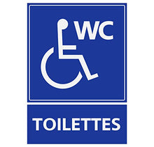 Panneau Rigide Handicapé - Personne à mobilité réduite Toilette WC 15x20cm épaisseur 3mm