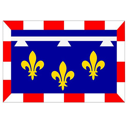Panneau Rigide Format 15x10cm Drapeau de département région française région Centre épaisseur 3mm