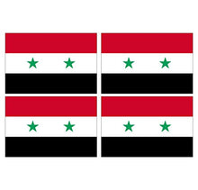 Supstick Lot de 4 Autocollants Stickers Drapeau de Pays Nation Syrie Format 12x8cm