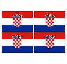 Supstick Lot de 4 Autocollants Stickers Drapeau de Pays Nation Croatie Format 12x8cm