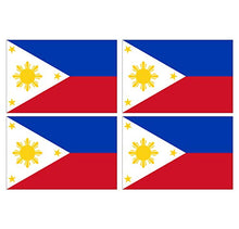 Supstick Lot de 4 Autocollants Stickers Drapeau de Pays Nation Philippines Format 12x8cm