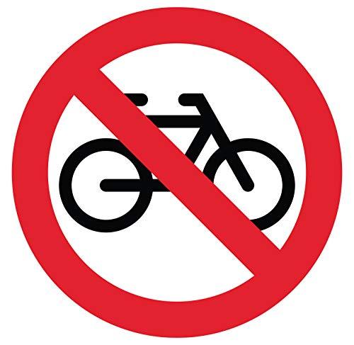 Autocollant stickers interdit au vélo Diamètre 5x5cm - supstick.fr