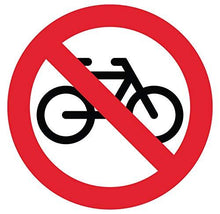 Autocollant stickers interdit au vélo Diamètre 5x5cm - supstick.fr