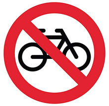 Panneau Rigide Interdit au vélo Diamètre 20x20cm épaisseur 3mm