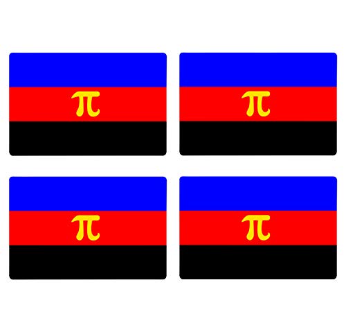 Supstick Drapeau Polyamoureux Lot de 4 Format 6X4CM