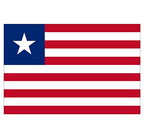 Panneau Rigide Format 18x12cm Drapeau de Pays Nation Liberia épaisseur 3mm