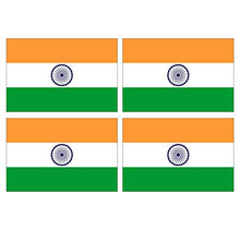 Supstick Lot de 4 Autocollants Stickers Drapeau de Pays Nation Inde Format 6x4cm