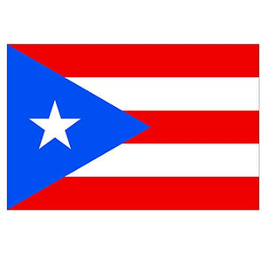 Autocollant Stickers Drapeau de Pays Nation Puerto-Rico Format 15x10cm