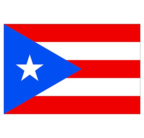 Autocollant Stickers Drapeau de Pays Nation Puerto-Rico Format 15x10cm