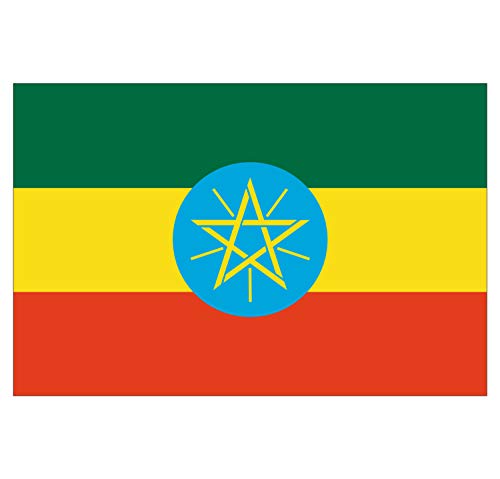 Panneau Rigide Format 15x10cm Drapeau de Pays Nation éthiopie épaisseur 3mm