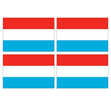 Supstick Lot de 4 Autocollants Stickers Drapeau de Pays Nation Luxembourg Format 12x8cm