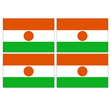 Supstick Lot de 4 Autocollants Stickers Drapeau de Pays Nation Niger Format 12x8cm