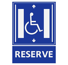 Panneau RigideHandicapé - Personne à mobilité réduite Ascenseur réservé 15x20cm épaisseur 3mm