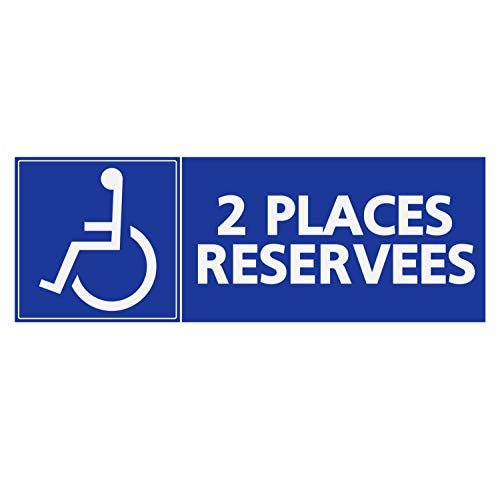 Panneau Rigide Handicapé - Personne à mobilité réduite accès Parking flèche Droite Format rectangulaire 18x6cm épaisseur 3mm