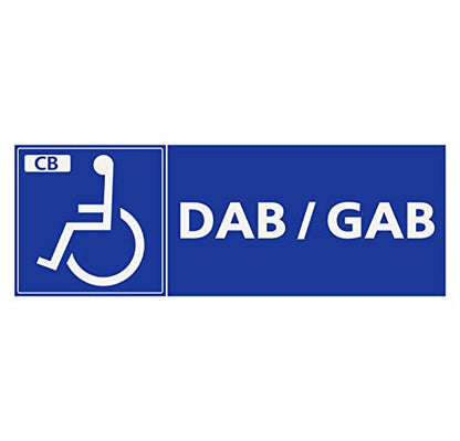 Panneau Rigide Handicapé - Personne à mobilité réduite Distributeur Automatique CB Format rectangulaire 18x6cm épaisseur 3mm