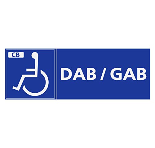 Panneau Rigide Handicapé - Personne à mobilité réduite Distributeur Automatique CB Format rectangulaire 24x8cm épaisseur 3mm