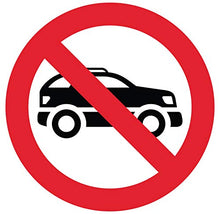 Panneau Rigide Interdit au Voiture Diamètre 20x20cm épaisseur 3mm