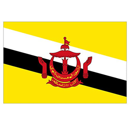 Panneau Rigide Format 18x12cm Drapeau de Pays Nation Brunei épaisseur 3mm