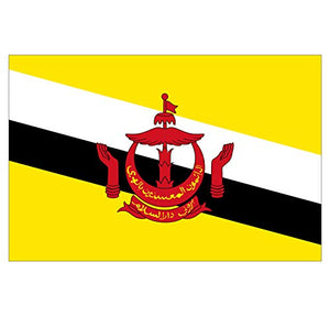 Supstick Autocollant Stickers Drapeau de Pays Nation Brunei Format 18x12cm