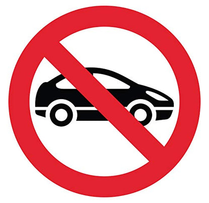 Panneau Rigide Interdit au Voiture Diamètre 25x25cm épaisseur 3mm