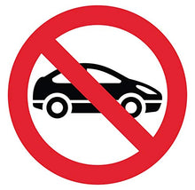 Panneau Rigideinterdit au Voiture Diamètre 20x20cm épaisseur 3mm