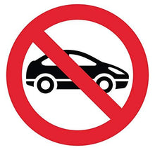 Autocollant stickers interdit au voiture Diamètre 20x20cm - supstick.fr