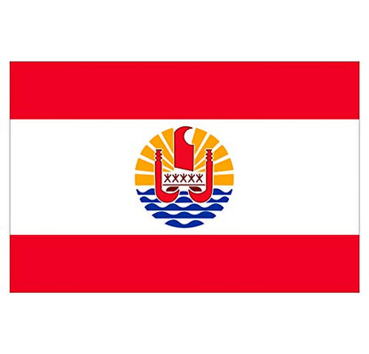 Panneau Rigide Format 18x12cm Drapeau de Pays Nation polynesie française épaisseur 3mm